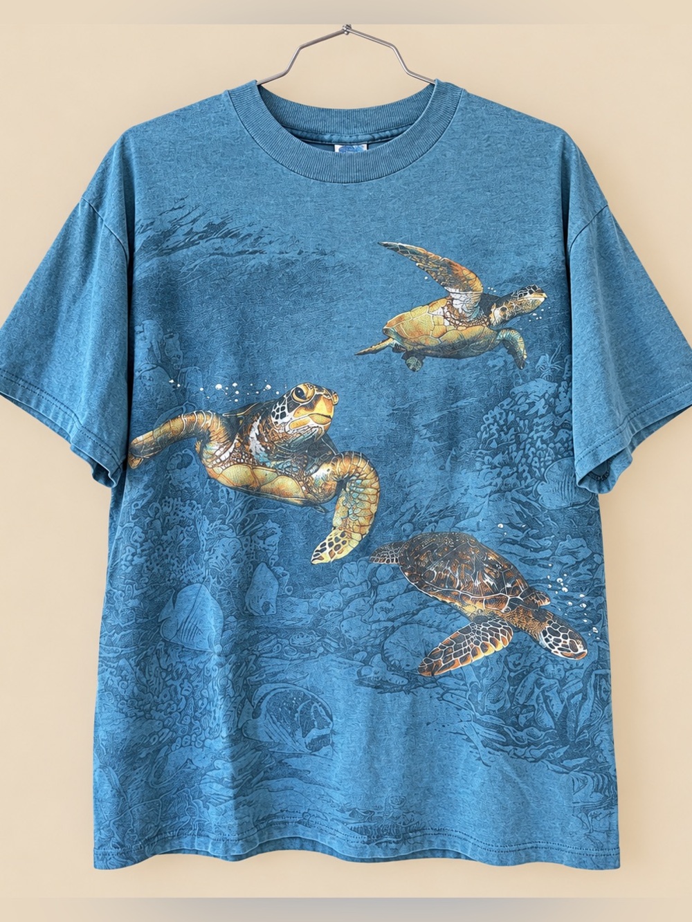 90s Vintage Turtle Graphic Tee Single Stitch L
